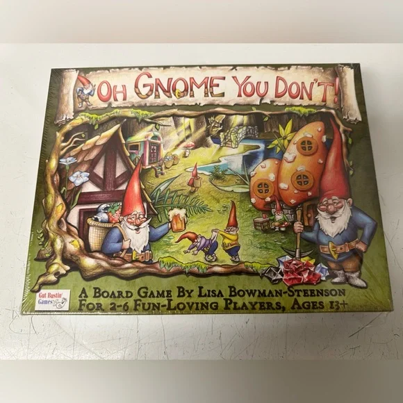 NEW Oh Gnome You Don't ! Board Game by Gut Bustin' Games Sealed Dont Gut Sealed - Picture 1 of 2